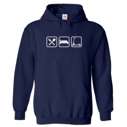 Eat Sleep Scooter Repeat Kids and Adults Funny Unisex Pullover Hoodie for Scooty Lovers